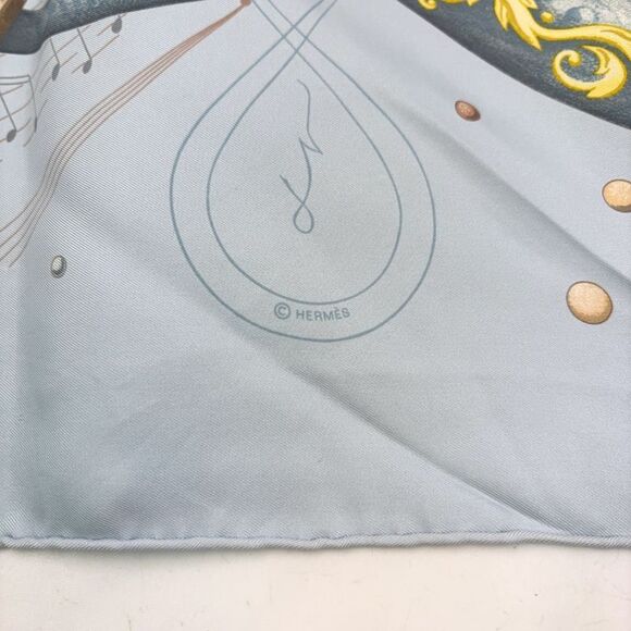 Hermes Universe Carré 90 Silk Light Blue Scarf - Picture 5 of 10
